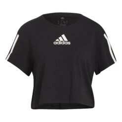 ADIDAS Cotton-Touch Cropped T-Shirt Women - Black