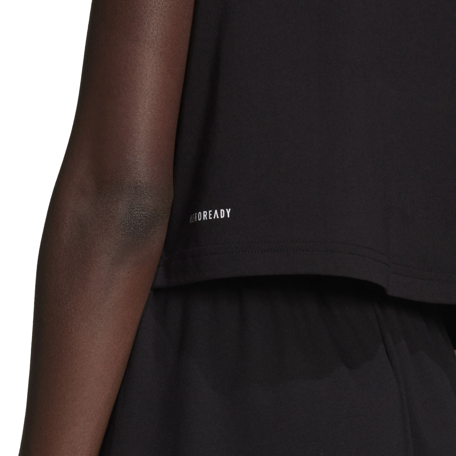 ADIDAS Cotton-Touch Cropped T-Shirt Women - Black - Image 6