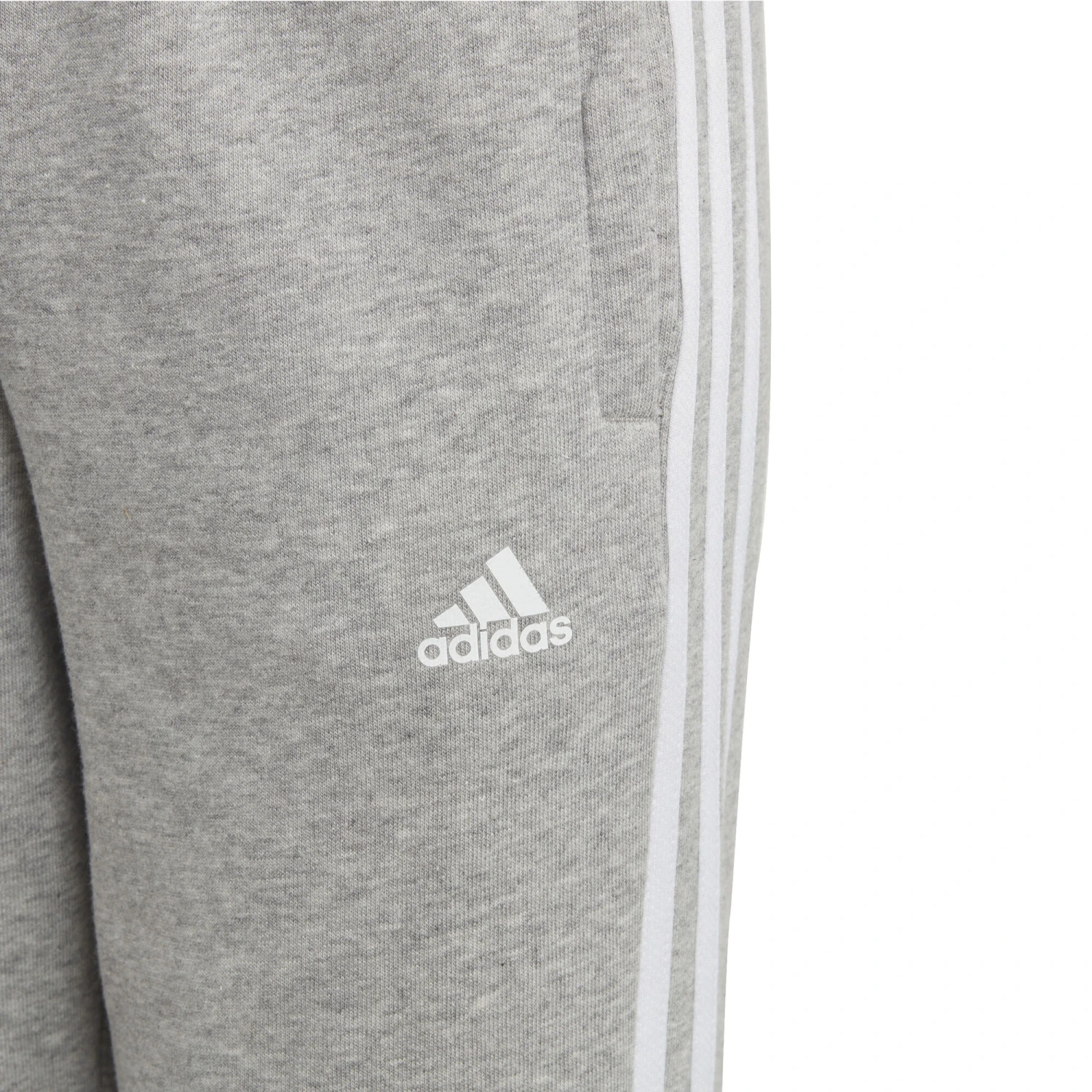 ADIDAS 3-Stripes Fleece Training Pants Boys - Lightgrey, White - Image 3