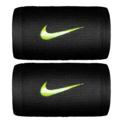 Nike Dri-Fit Reveal Wristband 2 Pack - Black, Neon Green