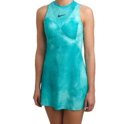Nike Court Dri-FIT Maria Printed Dress Women - Turquoise, Dark Grey