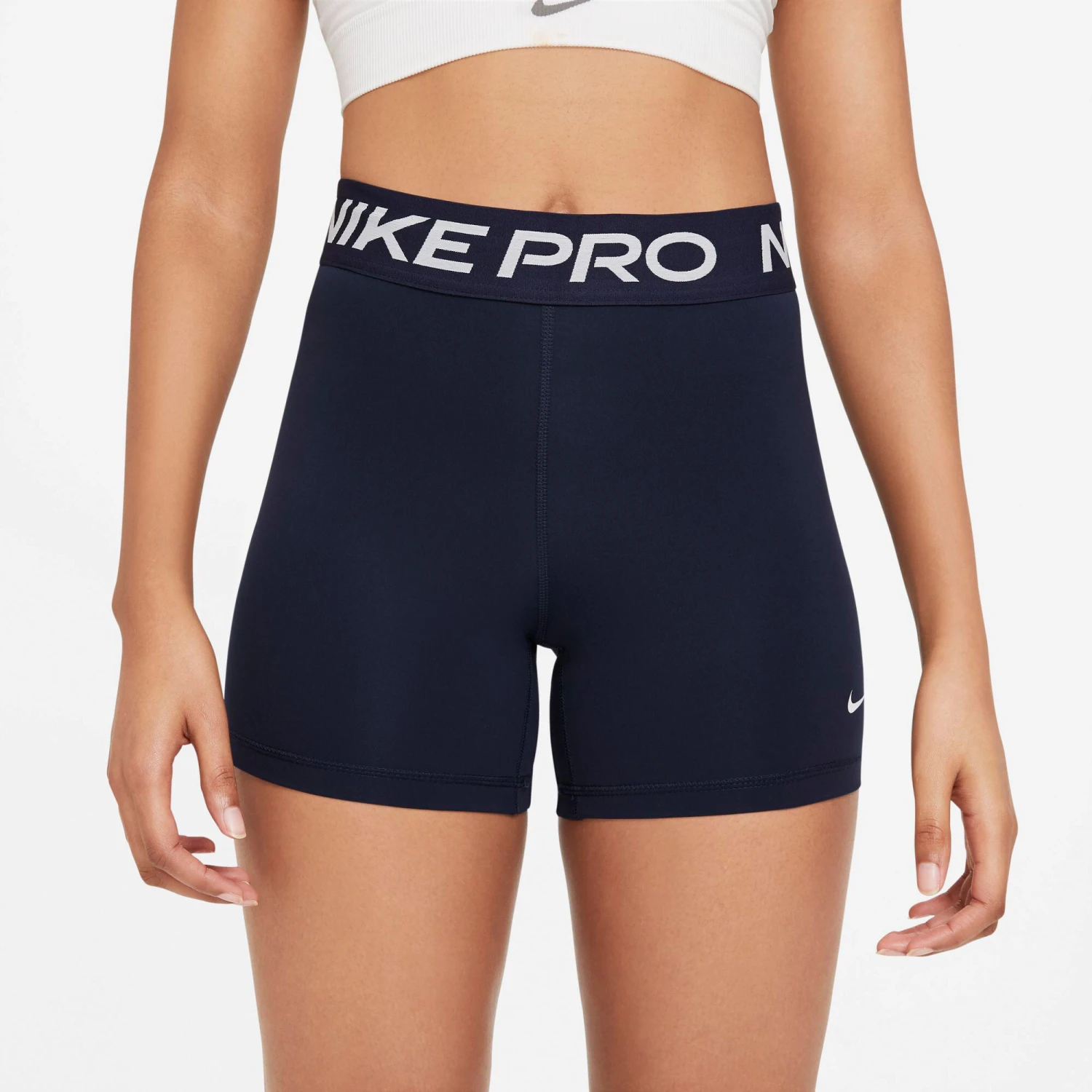 Nike Pro 365 Tight Women - Dark Blue, White - Image 5