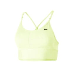 Nike Indy Light Support Longline Sports Bras Women - Lime, Black