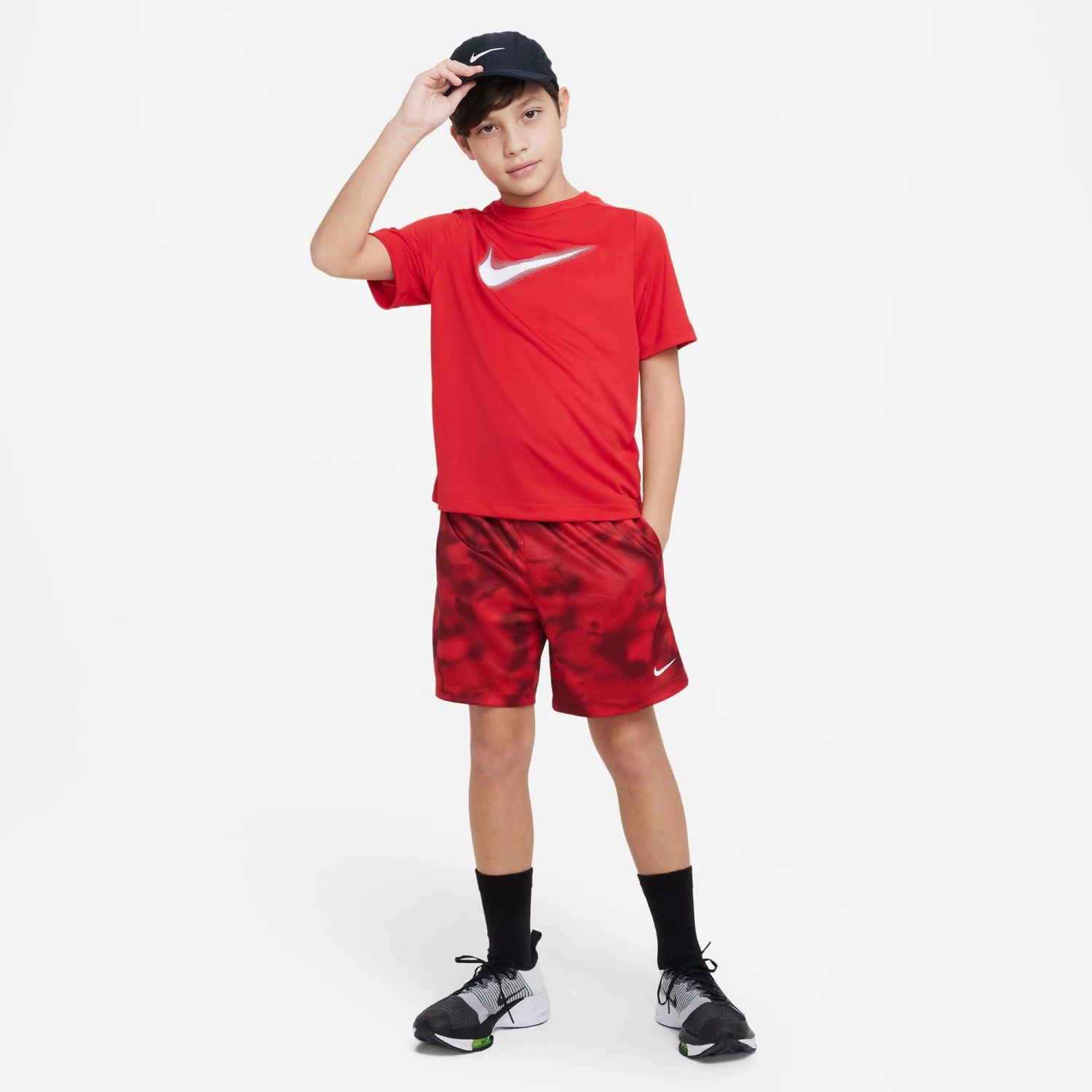 Nike Dri-Fit Graphic T-Shirt Boys - Red, White - Image 7